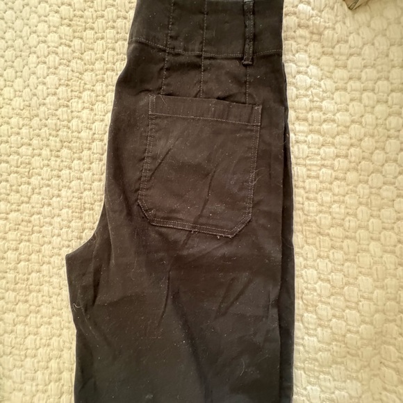 Anthropologies The Colette Cropped Wide-Leg Pants by Maeve BLACK size 31 NEW - Picture 3 of 4